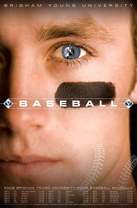 2008 BYU Baseball Poster Design Process: Final